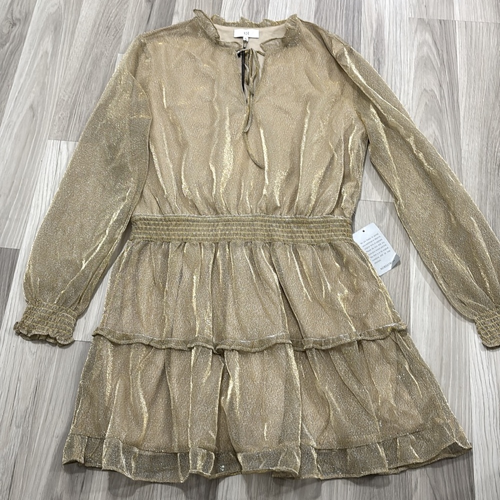 NSR
Emma Floral Print Ruffle Dress In
Tan Dress Size XL NWT - Picture 2 of 11